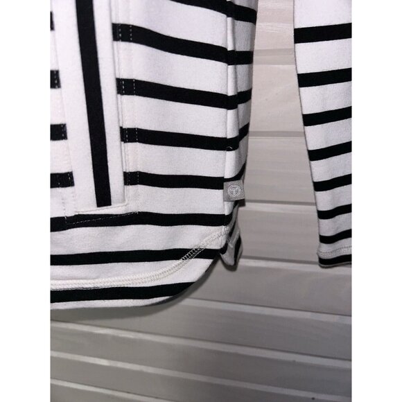 T by Talbots Sz SMALL Colorblock Half Button Pullover Top Tunic French Terry EUC - Picture 8 of 11